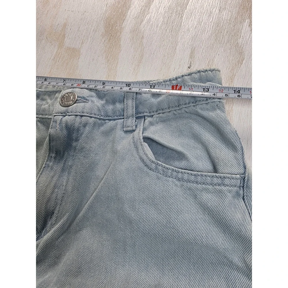 Justice x Bazooka Ring Pop Jeans‎ Girls 12 Light Wash Wide Leg Y2K Graphic Denim